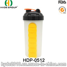 Botella de agitador de proteína recién de plástico 600ml (HDP-0512)